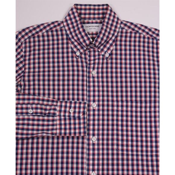 Thom Browne White/Blue/Red Check Gingham Dress Shirt 0/Small - Picture 1 of 6